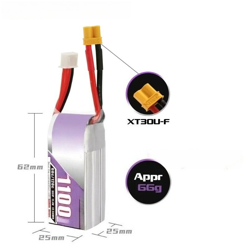 3S 1100mAh 60C/120C 11.4V Lipo - Drone Battery 3S 评论和价格