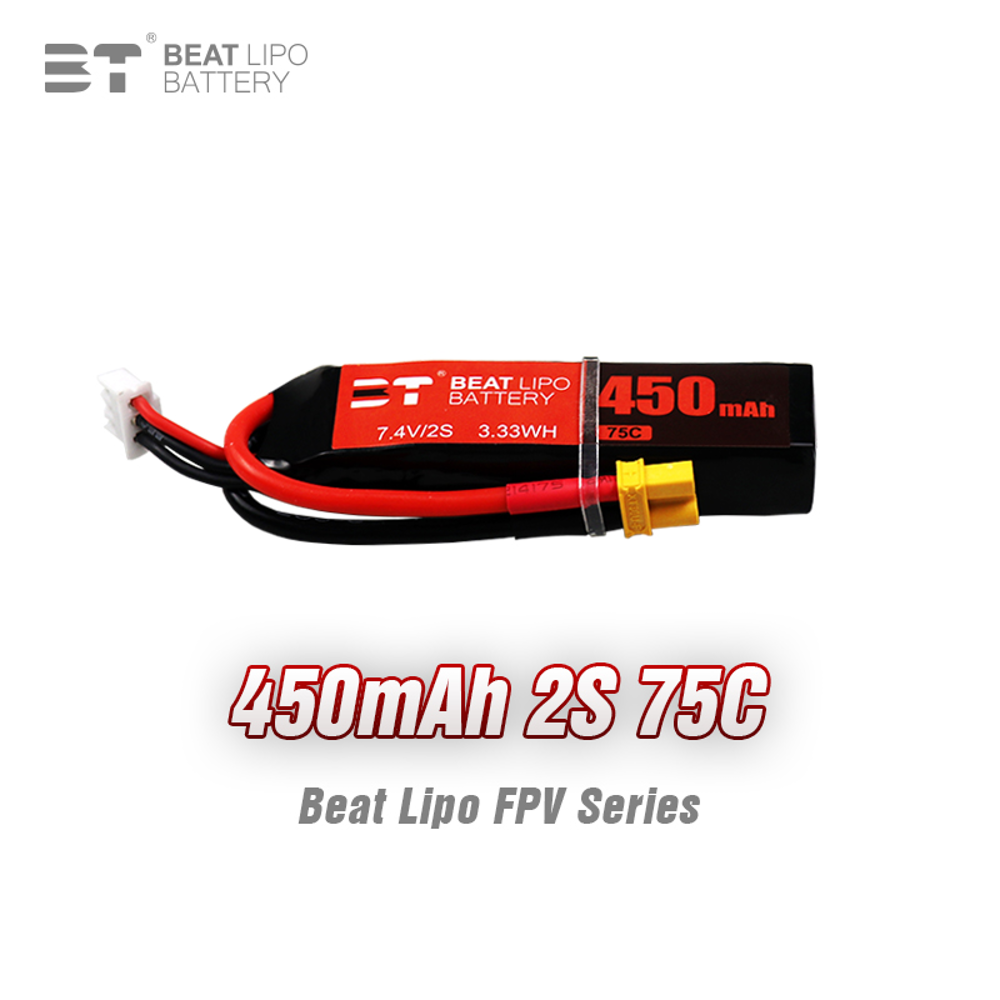 BEAT 2S 7.4V 450mAh 75C LiPo B - Drone Battery Li-Ion 评论和价格
